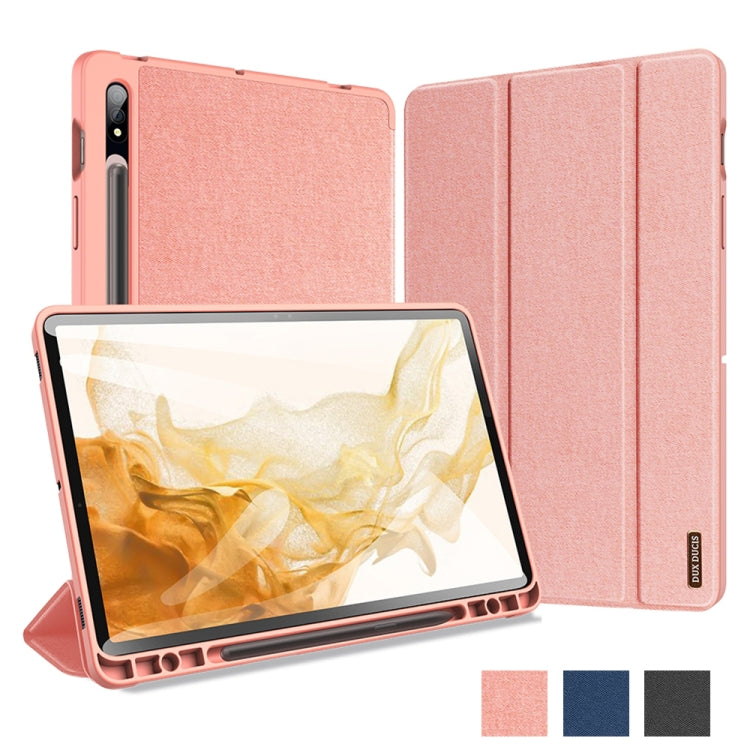 DUX DUCIS Domo Series case for Samsung Galaxy Tab S8/S7, showcasing its lightweight design and stylish appearance.